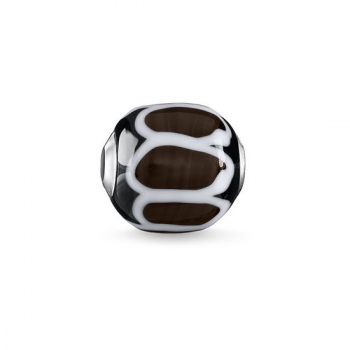 Thomas Sabo Glas Bead braun-schwarz-weiß K0250-017-2